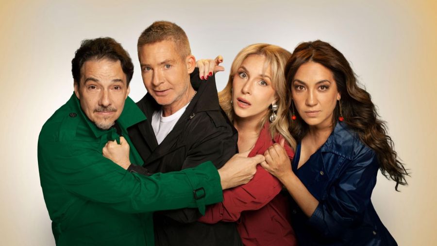 Ferrán Mirás, Adrián Suar, Carla Peterson y Lorena Vega