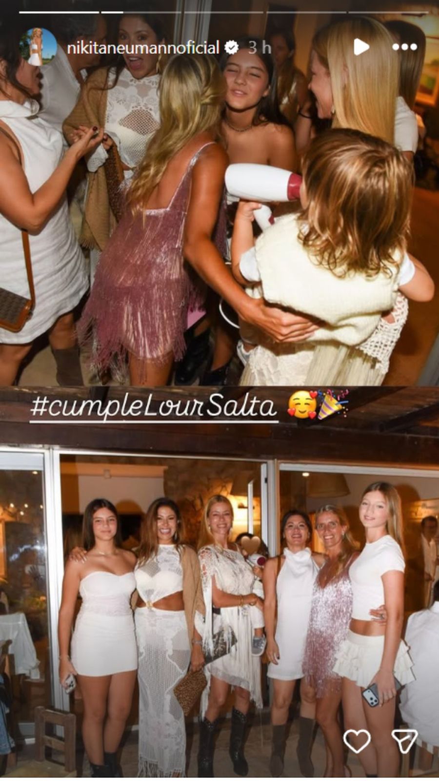 Nicole Neumann, Sienna y Allegra Cubero