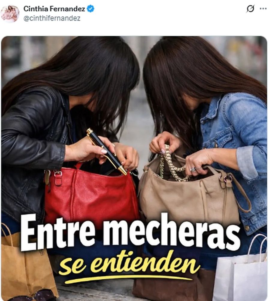 Posteo de Cinthia Fernández 