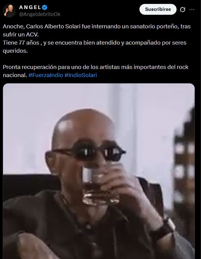 Preocupación por El Indio Solari: tuvo un ACV