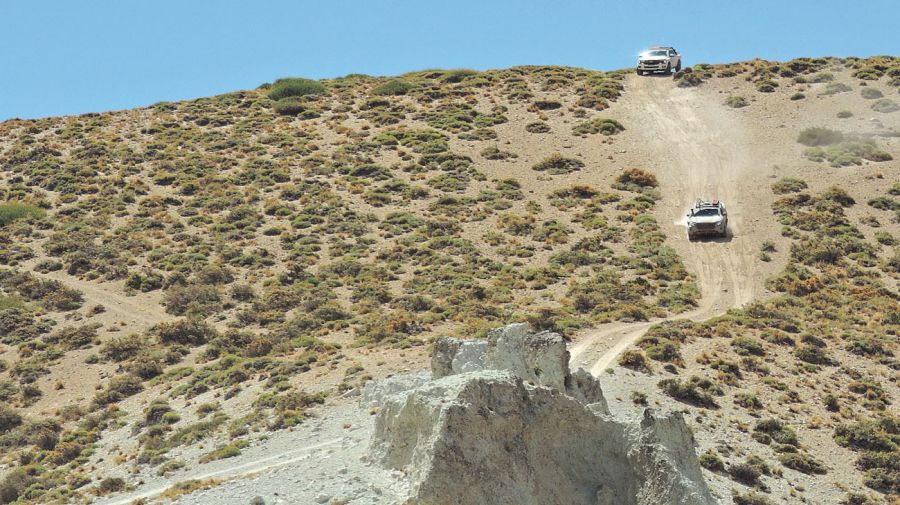 Descenso a través de una pendiente de yeso.