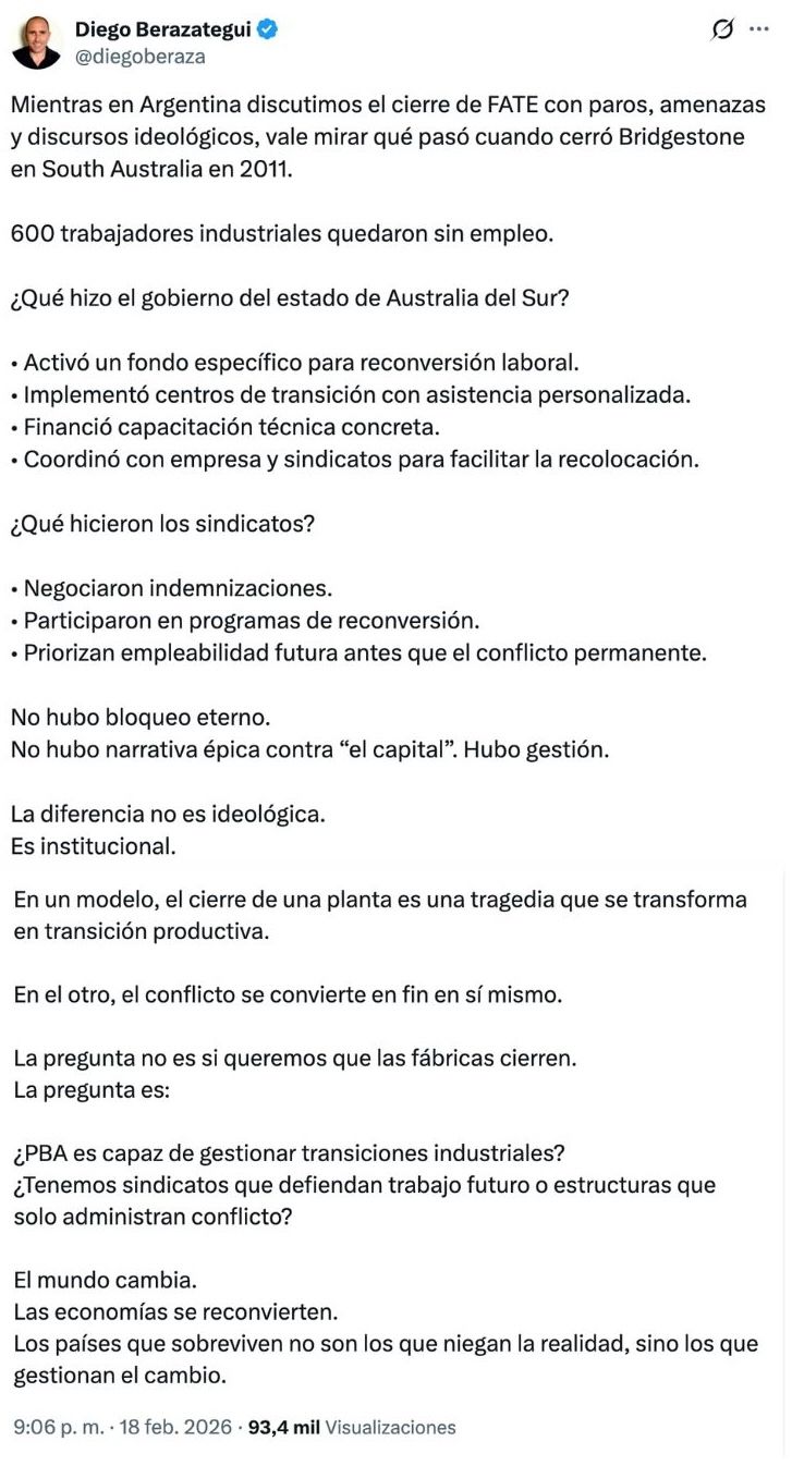 Tuit Diego Berazategui