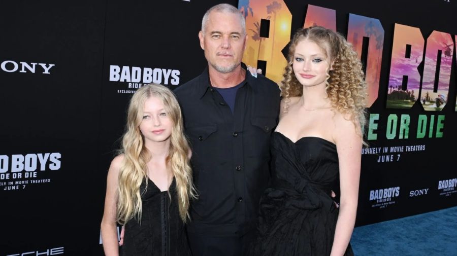 Eric Dane con sus hijas Billie (15) y Georgia (14)