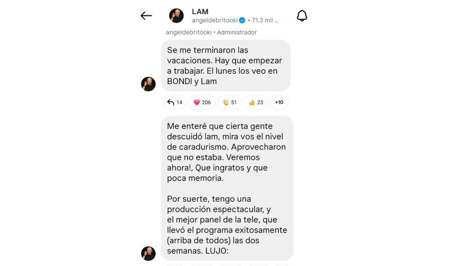 Ángel de Brito sobre LAM