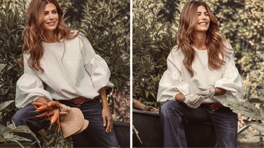 Juliana Awada deslumbró con su look campestre