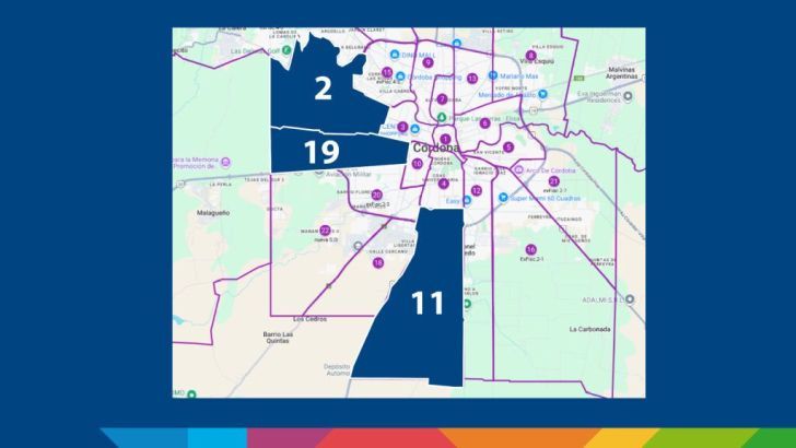 Mapa de unidades policiales y judiciales ciudad de Córdoba