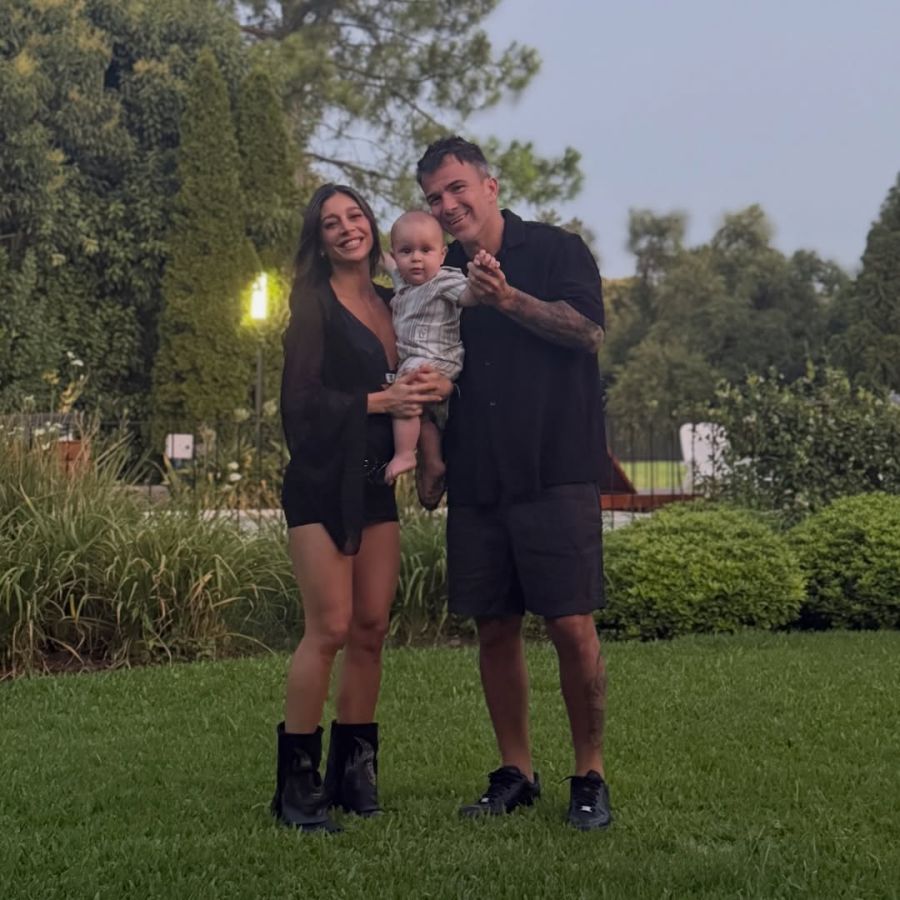 Sol Pérez y Guido Mazzoni con su hijo Marco