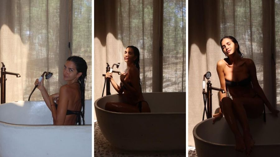 El baño de la casa de Uruguay de Zaira Nara