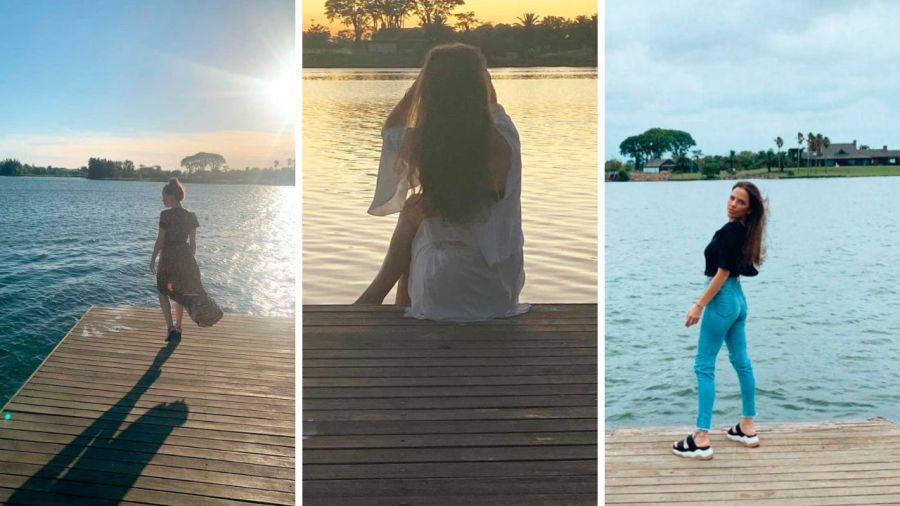 Ivana Figueiras en la mansión que alquiló Maxi López