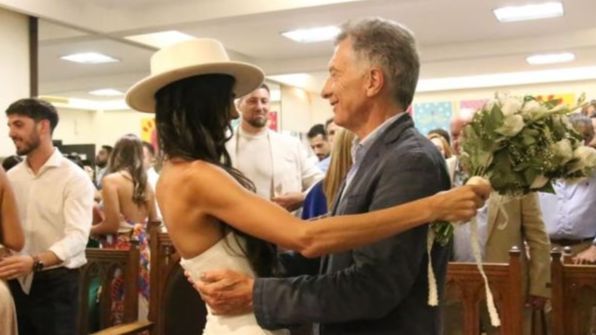 Emily Lucius y Mauricio Macri