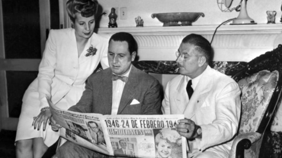 Evita, Perón y Mercante