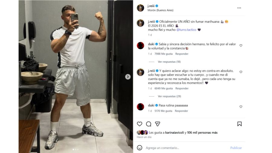 J Rei cumplió un año sin fumar