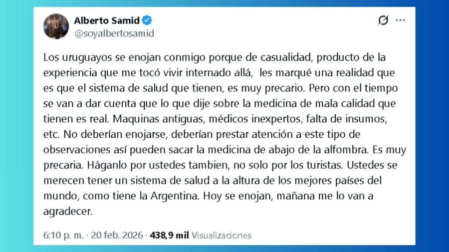 Alberto Samid calificó como 