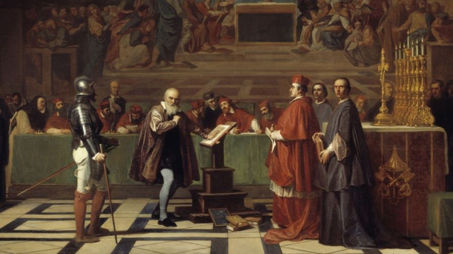 Galileo ante el Santo Oficio, una pintura del siglo XIX obra de Joseph-Nicolas Robert-Fleury