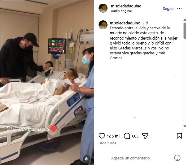 El posteo de Soledad Aquino para Marcelo Tinelli