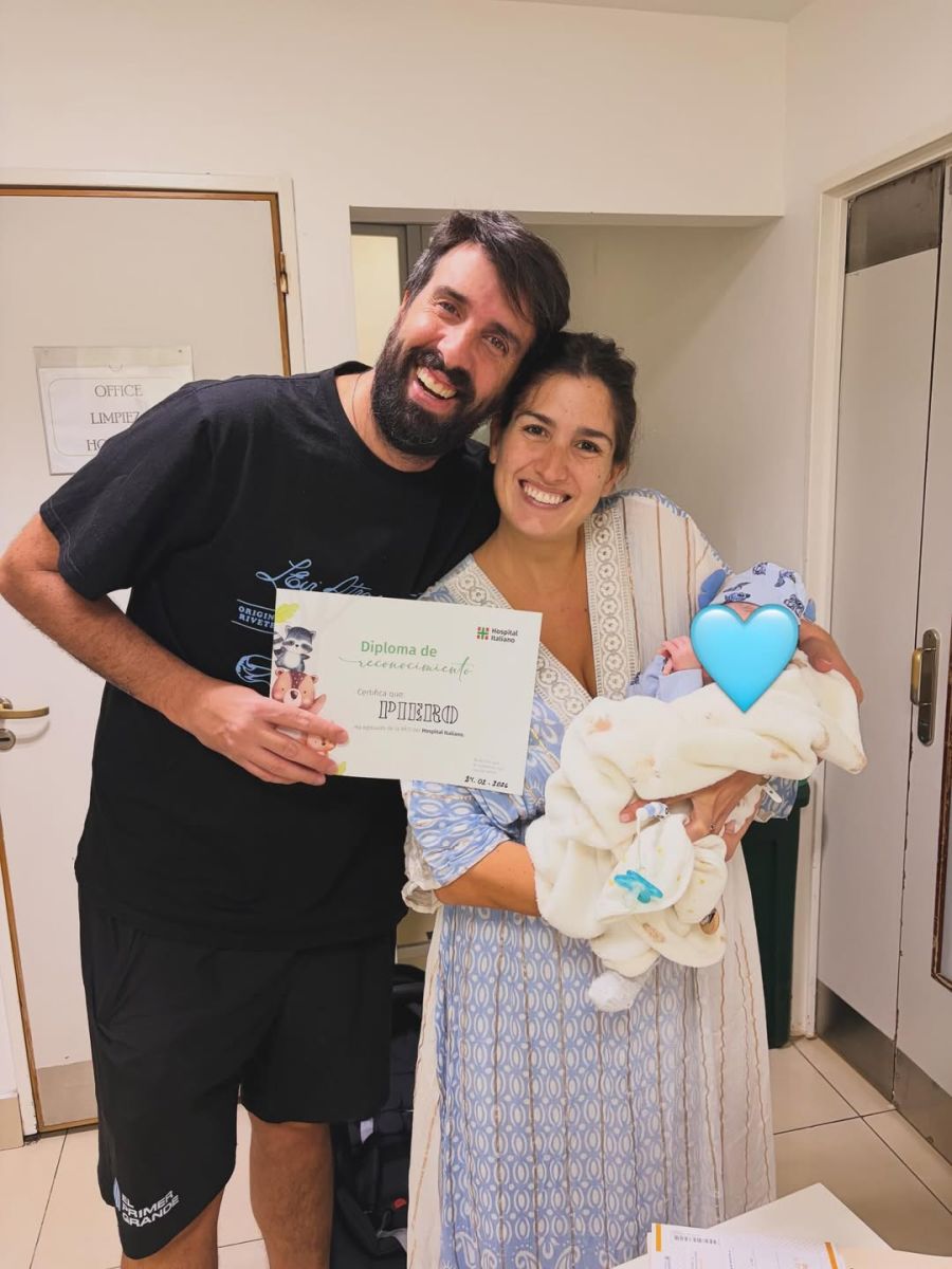 Nació Piero, el hijo de Flavio Azzaro y Sol Nobile