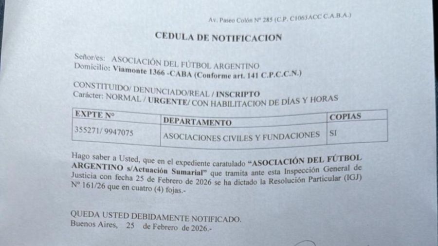 Resolución Ministerio AFA