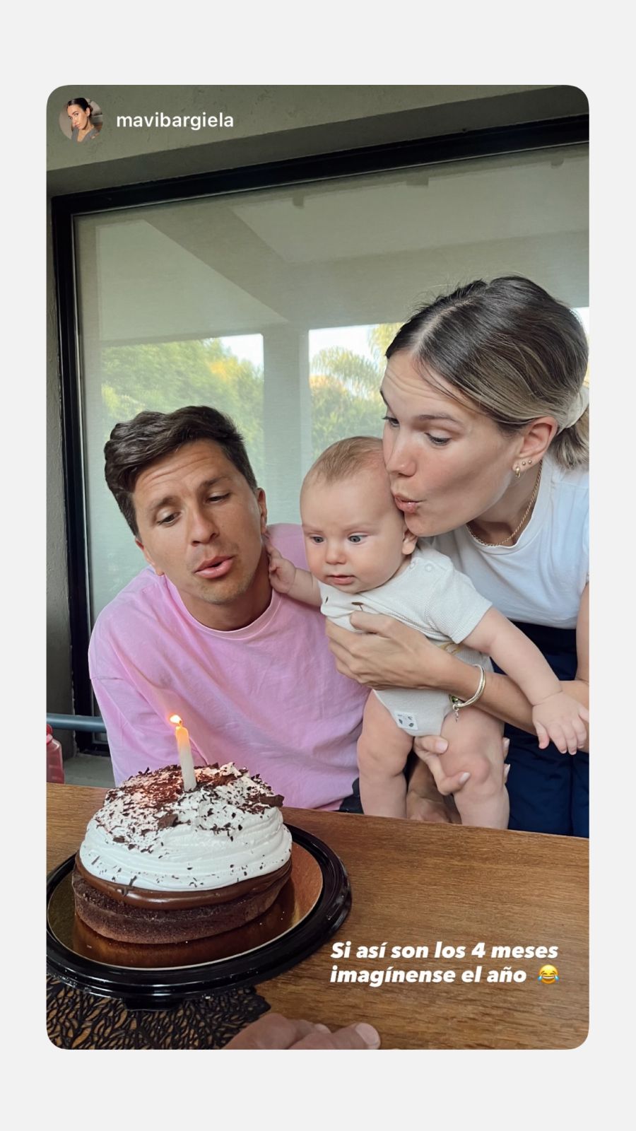Eva Bargiela y Gianluca Simeone festejaron los cuatro meses de Faustino