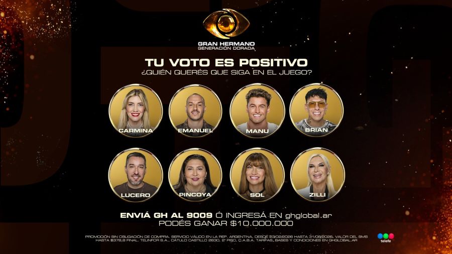 Los nominados de la primera placa en Gran Hermano Generación Dorada