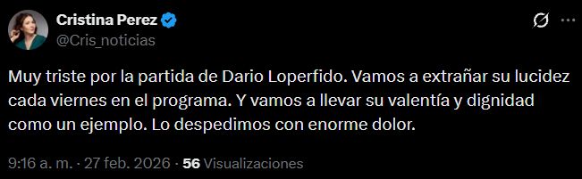 Murió Darío Lopérfido: su mensaje y el adiós de los famosos