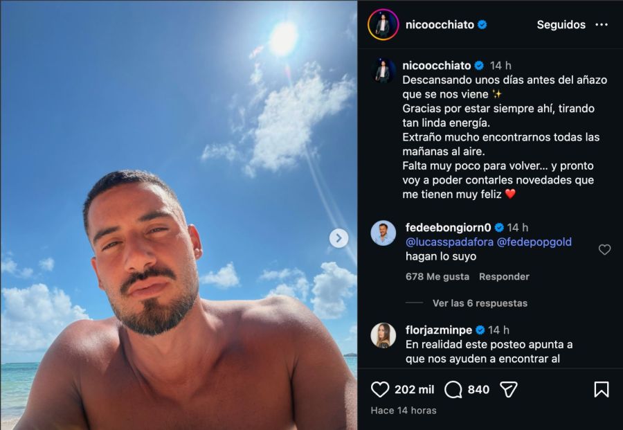 Nico Occhiato, Flor Jazmín Peña