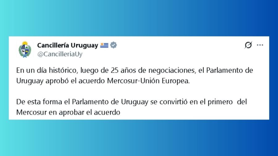 Uruguay logró aprobar el acuerdo entre la Unión Europea y el Mercosur antes que Argentina