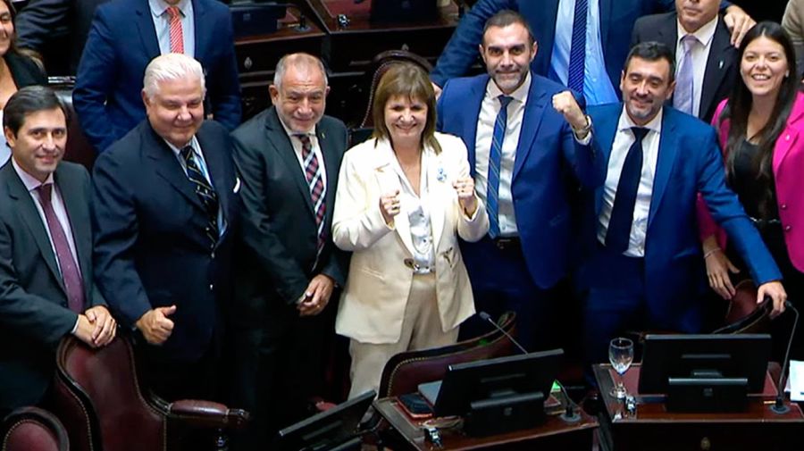 El bloque de senadores de La Libertad Avanza