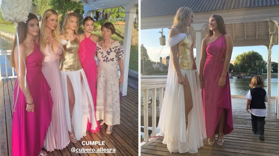 Indiana y Sienna Cubero en el cumpleaños de 15 de Allegra Cubero