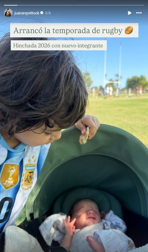 Juana Repetto mostró la primera salida de su hijo Timoteo