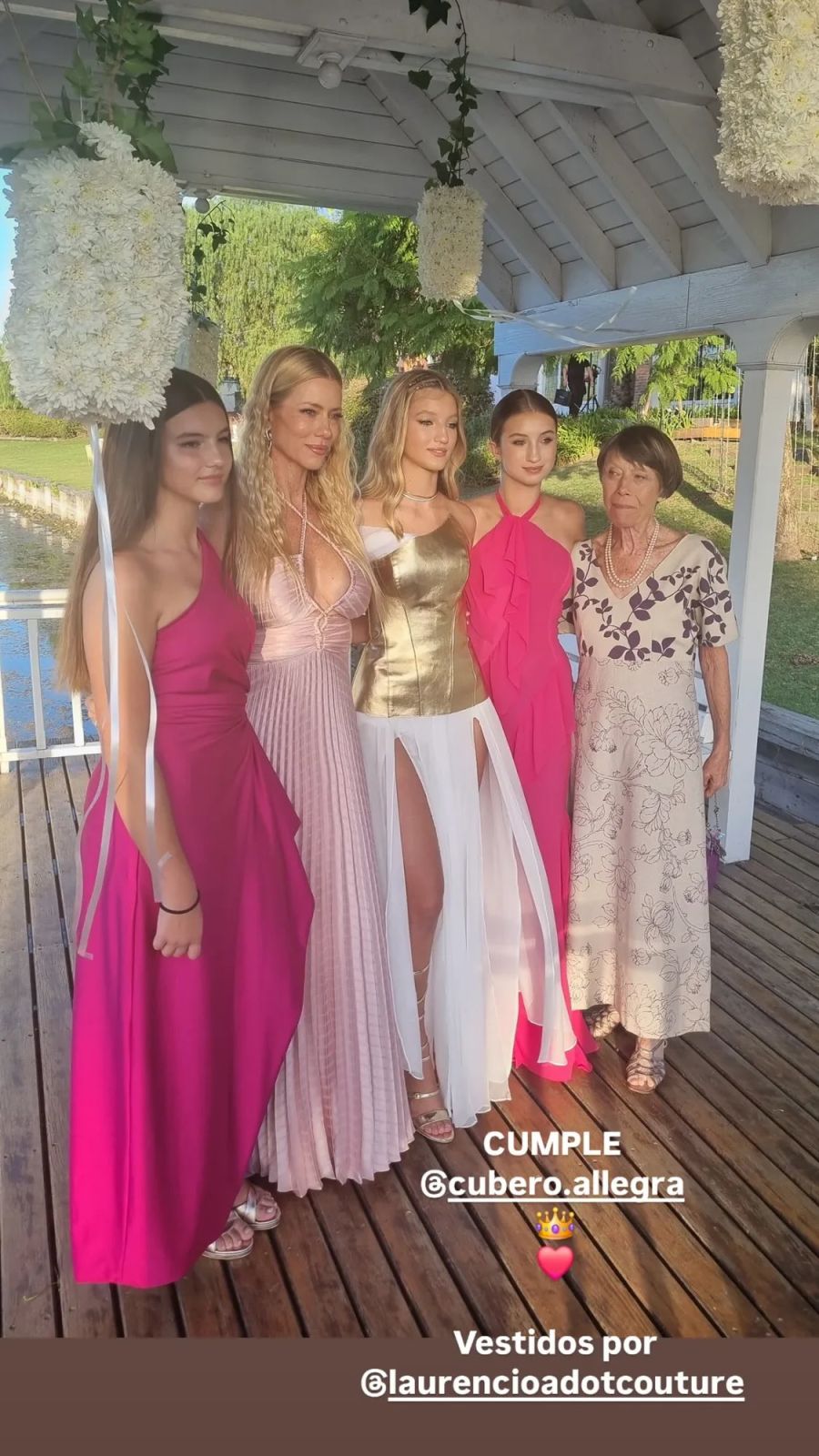 Los looks de Nicole Neumann y sus hijas para la fiesta de 15 de Allegra