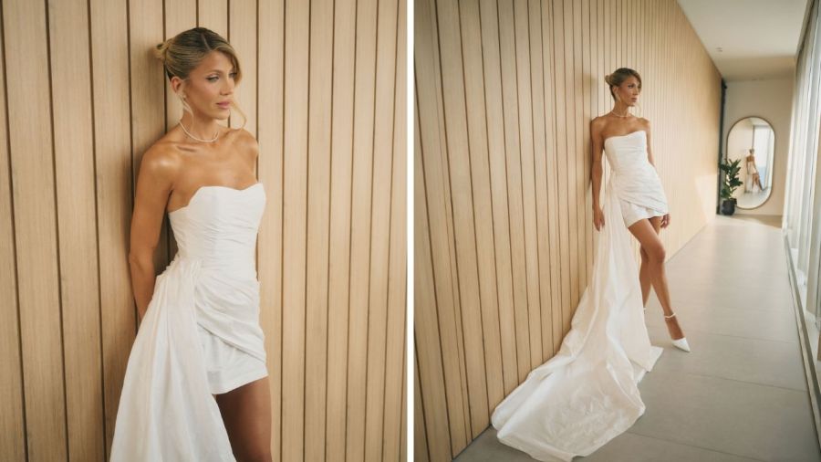 El impactante look de Cande Ruggeri para su boda con Nicolás Maccari