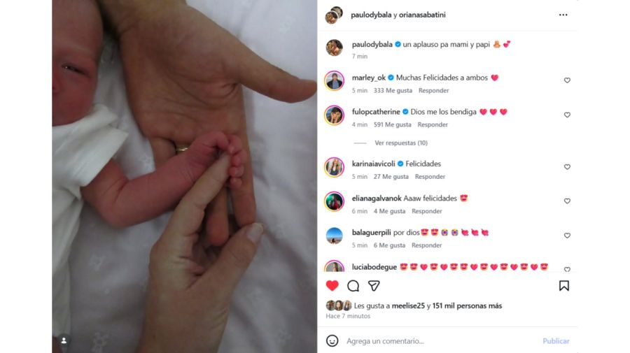 La primera foto de la hija de Oriana Sabatini