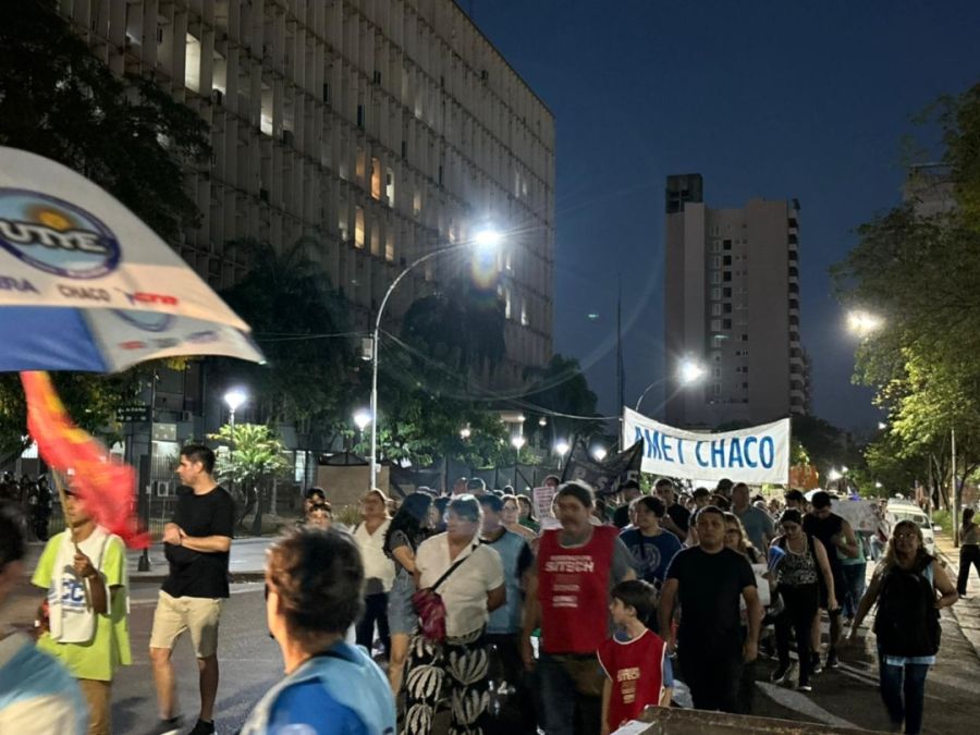 Protesta de docentes en Resistencia
