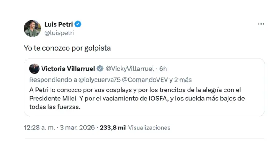 Tweet de Luis Petri