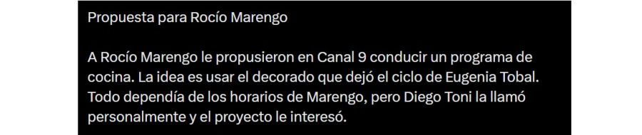 Ángel de Brito sobre Rocío Marengo