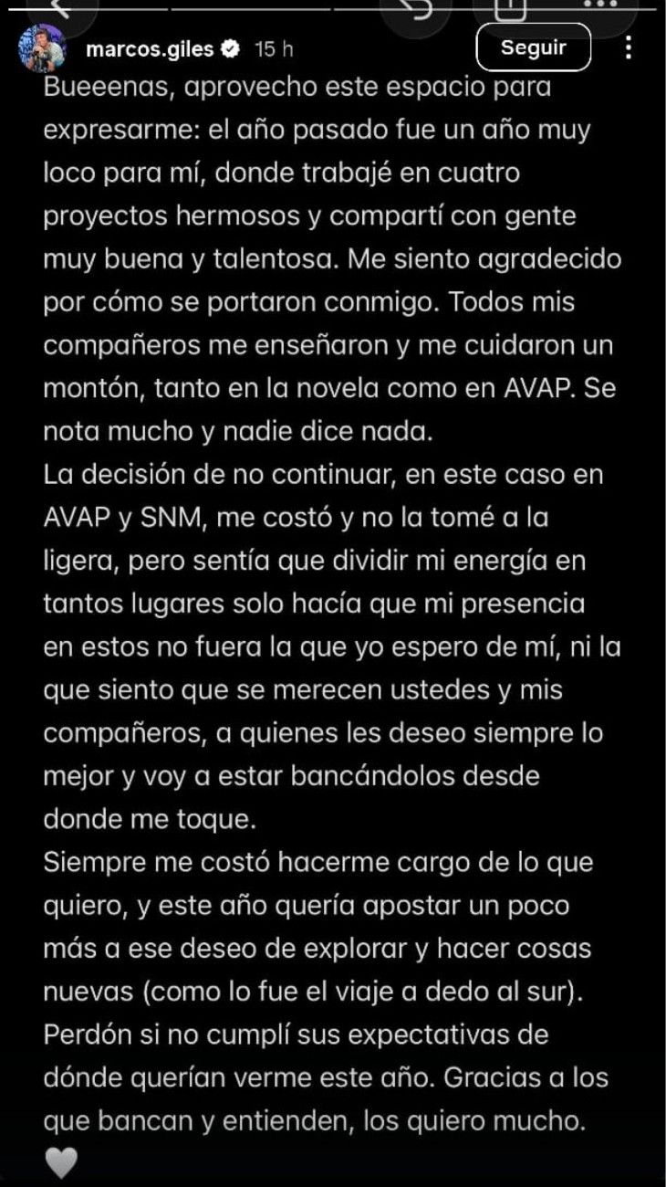 La renuncia de Marcos Giles