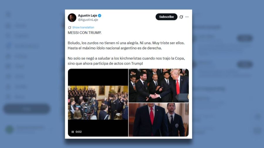 Posteo Agustín Laje 06032026