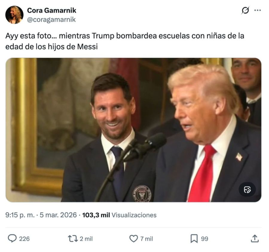 Tuits sobre el encuentro de Messi con Trump