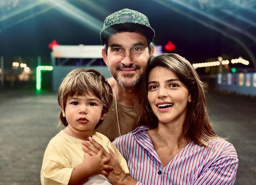 Calu Rivero junto a su familia