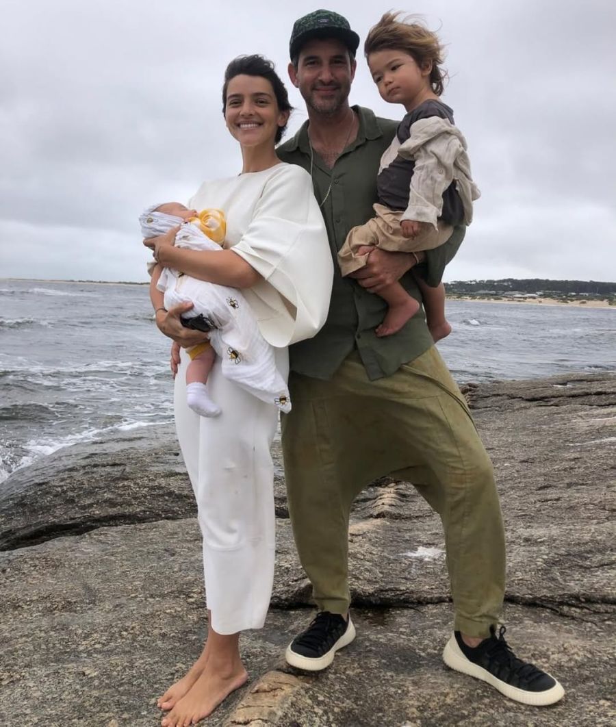 Calu Rivero junto a su familia