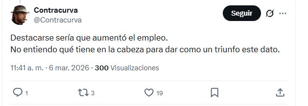 Cornejo destacó como positiva la baja de empleo registrado en Mendoza y tuvo centenares de respuestas negativas.