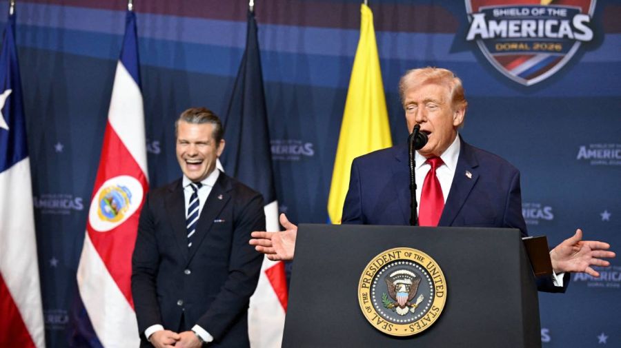 El presidente estadounidense Donald Trump en la cumbre Esucdo de las Américas