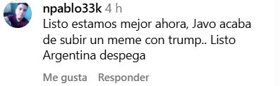 Milei posteó un dibujo suyo y de Trump como 'libertadores de América' y hubo miles de respuestas.