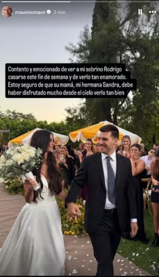 El emotivo detalle de Mauricio Macri para recordar a su hermana, Sandra, en la boda de su sobrino 