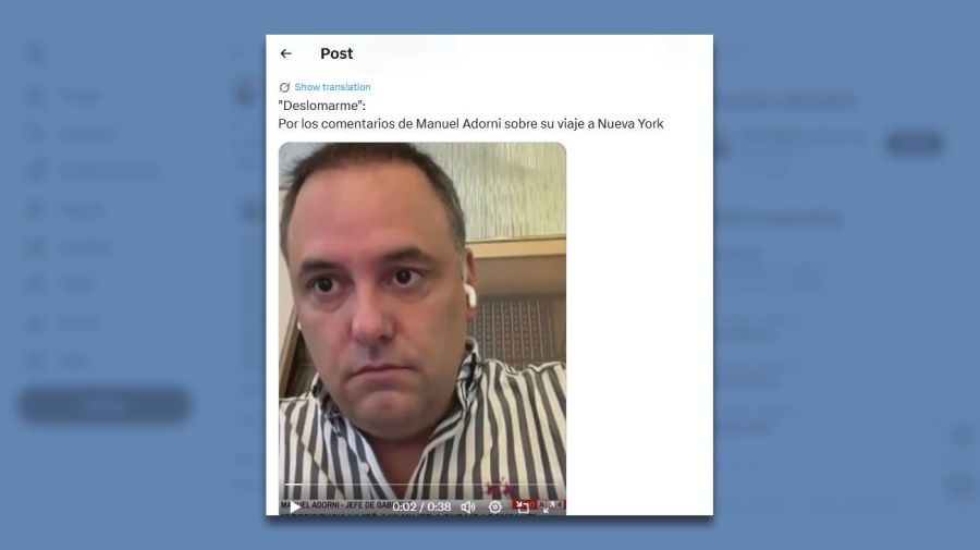 Adorni Tendencia en X 110232026