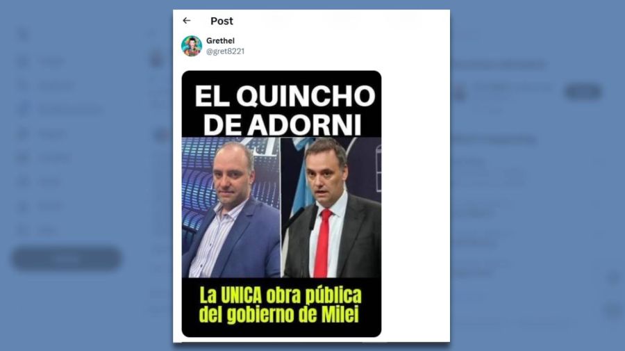 Posteo sobre Adorni 11032026