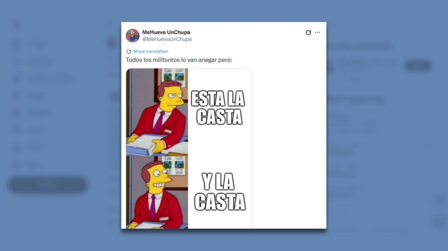 Posteo sobre Adorni 11032026