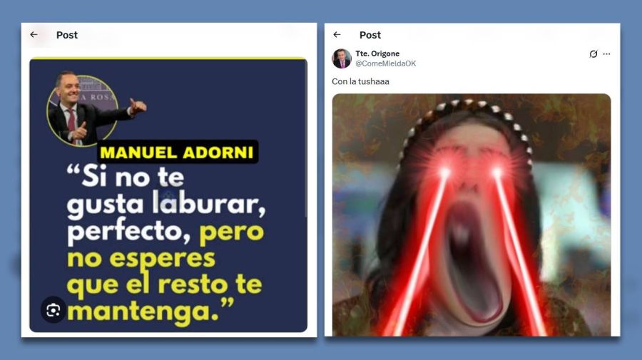 Posteo sobre Adorni 11032026