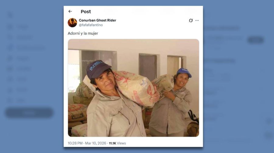 Posteo sobre Adorni 11032026