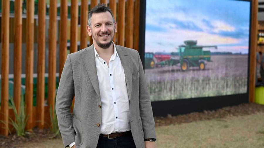 Juan Cuattromo, presidente del Banco Provincia en Expoagro